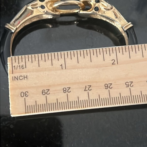 Ultra Rare DONALD STANNARD Gold/Black Enameled Leopard Bracelet Vintage - Picture 12 of 12